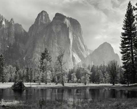 Ansel Adams Three Brothers Yosemite art print