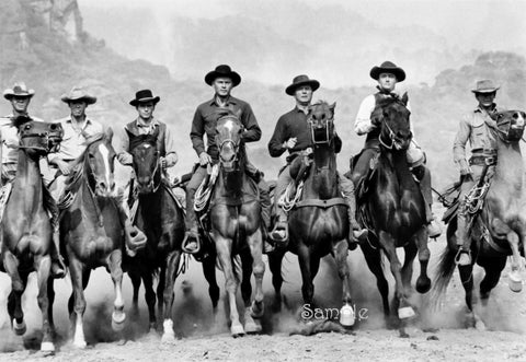 Magnificent Seven on Horseback movie art print