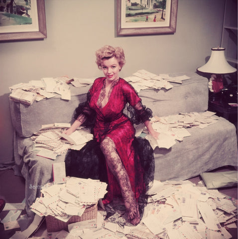 Slim Aarons Marilyn Monroe with Fan Mail art print