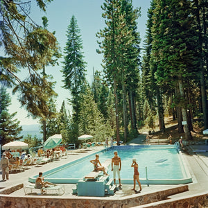 Slim Aarons Lake Tahoe Pool art print