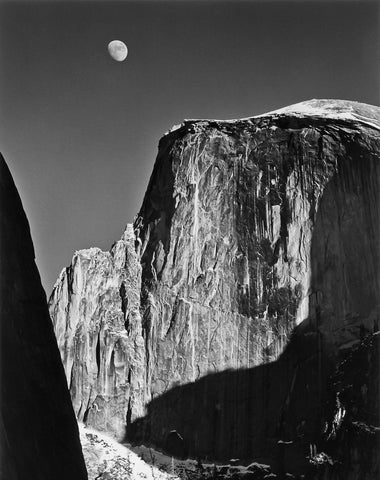 Ansel Adams Moon and Half Dome art print